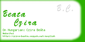 beata czira business card
