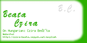 beata czira business card